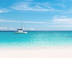 Sail Boat in turquoise waters